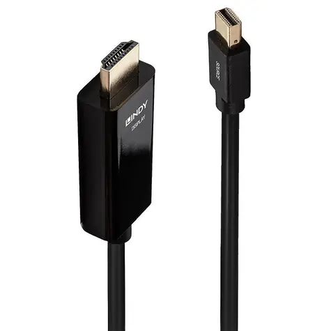 Lindy Mini DisplayPort - HDMI černá / Kabel / 4K 30Hz / 1 m / pasivní DP