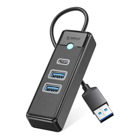 Orico PWC2U-U3 černá / USB hub / 2x USB-A 3.0 / 1x USB-C 3.0 / kabel 1,8 m