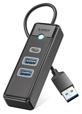 Orico PWC2U-U3 černá / USB hub / 2x USB-A 3.0 / 1x USB-C 3.0 / kabel 1m