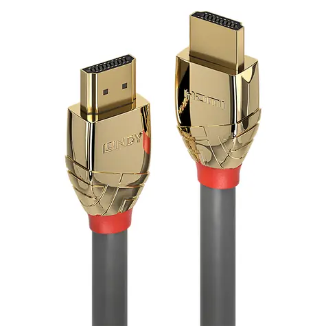 Lindy Gold Line šedá / HDMI kabel / High Speed / 5 m / 4K 4096×2160