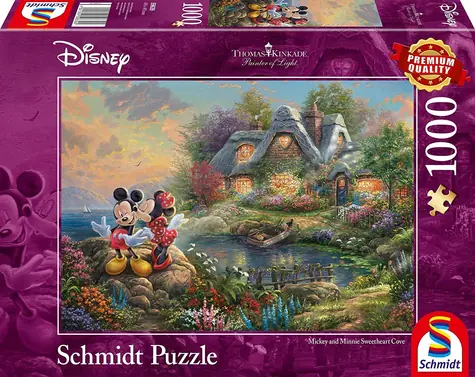 SCHMIDT Puzzle Miláčci Mickey a Minnie / 1000 dílků / od 12 let / 69,3 × 49,3 cm