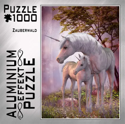 M.I.C. Metalické puzzle Kouzelný les / 1000 dílků / 69 × 51 cm