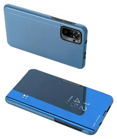 Hurtel Clear View Case modrá / Flipové pouzdro / POCO M4 Pro 5G / průhledné okénko