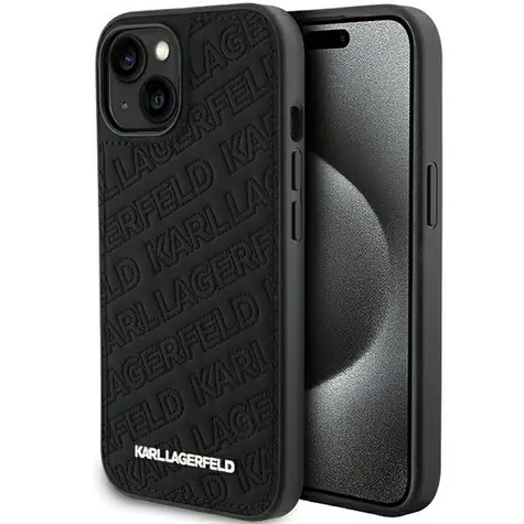Karl Lagerfeld Quilted K Pattern černá / Pouzdro / pro Apple iPhone 15 Plus/14 Plus
