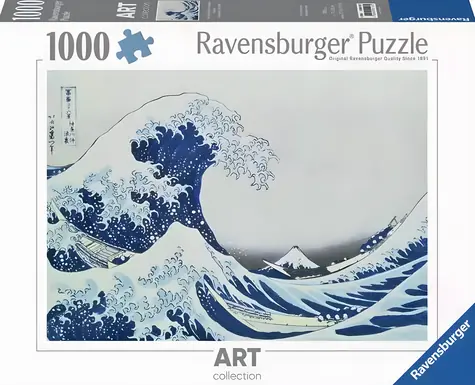 RAVENSBURGER Puzzle Art Collection: Velká vlna u pobřeží Kanagawy / 1000 dílků