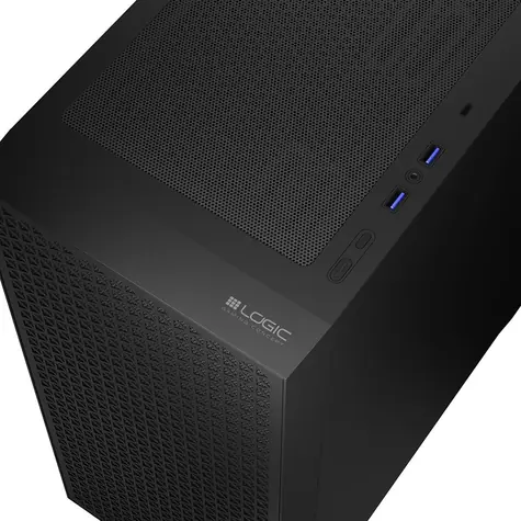 Logic Dart Pro Solid Midi černá / Skříň / Midi Tower / ATX / USB-C 3.2 Gen 2 / 2x USB 3.0 / bez zdroje