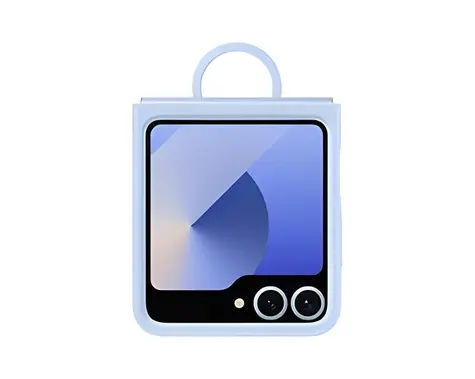 Samsung EF-PF741TLE modrá / Kryt / Galaxy Z Flip6/Flip7 FE / Silikonový s kroužkem