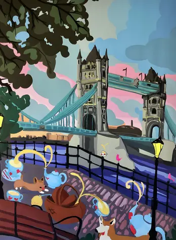 NORIMPEX Diamantové malování Tower Bridge / 30x40 cm
