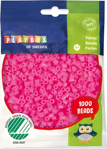 PLAYBOX Zažehlovací korálky růžové (2456542) / 1000 ks