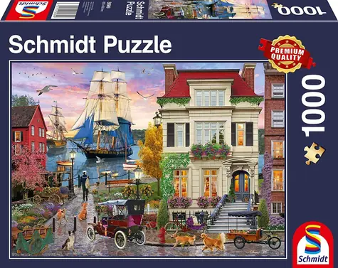 SCHMIDT Puzzle Loď v přístavu / 1000 dílků / 69,3 × 49,3 cm