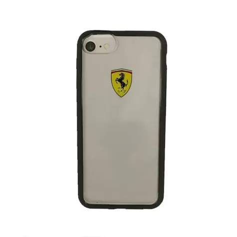 Ferrari FEHCRFP7BK transparentní/černá / Pouzdro / Apple iPhone 7/8/SE 2020/SE 2022