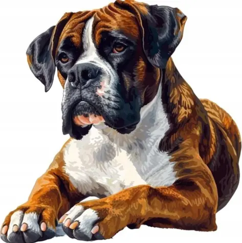 NORIMPEX Diamantové malování Boxer / 30x40 cm