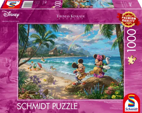 SCHMIDT Puzzle Minnie a Mickey na Havaji / 1000 dílků / od 12 let