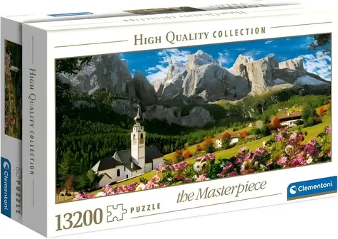 CLEMENTONI Puzzle Sellagruppe, Italské Dolomity / 13200 dílků / 292,5 x 135 cm