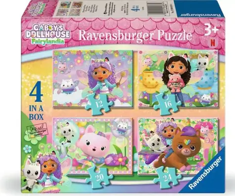 RAVENSBURGER Puzzle Gábinin kouzelný domek 4v1 / 12, 16, 20 a 24 dílků