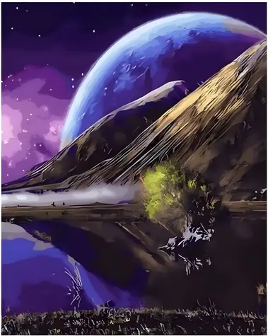 NORIMPEX Diamantové malování Planeta / 30x40 cm