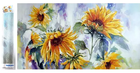 NORIMPEX Diamantové malování Slunečnice / 80x40 cm