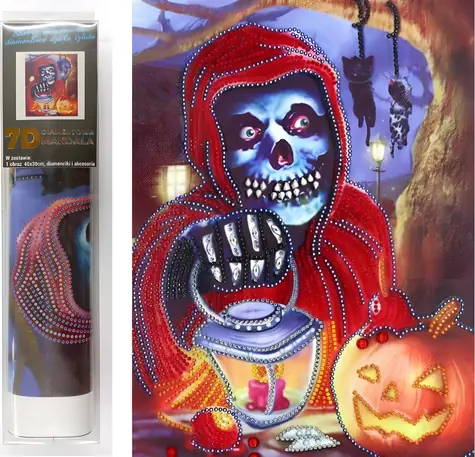NORIMPEX Diamantové malování 7D Halloween / 30x40 cm