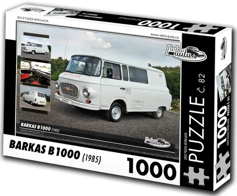 RETRO-AUTA Puzzle č. 82 Barkas B 1000 (1985) / 1000 dílků / 66 × 47 cm