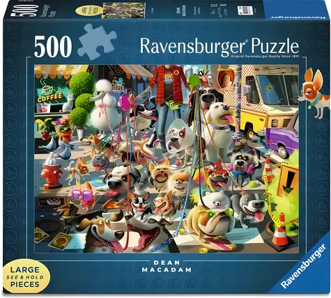 RAVENSBURGER Puzzle Venčení psů / 500 dílků