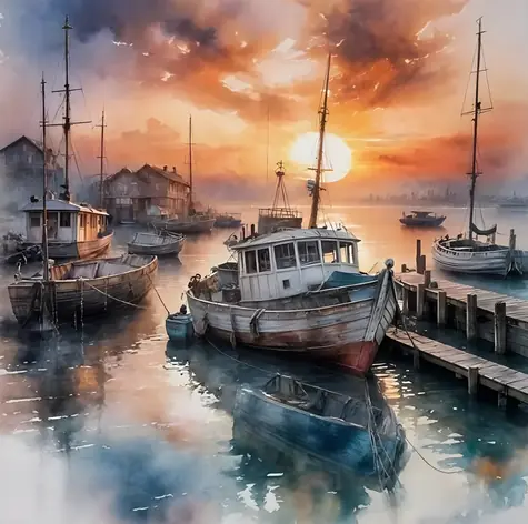 NORIMPEX Diamantové malování Loď v přístavu / 30x40 cm
