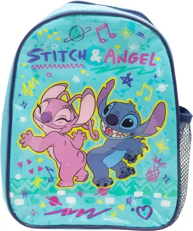 STOR Předškolní batoh Stitch / Dětský batoh / 25 × 19 cm / Síťovaná kapsa na láhev