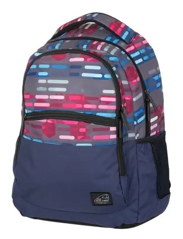 WALKER Školní batoh CLASSIC Lines Blue Pink / 30 l / 45 × 32 × 21 cm