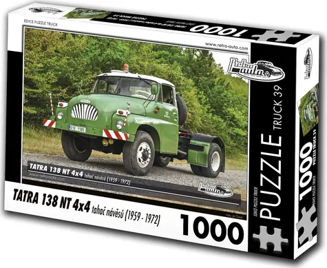 RETRO-AUTA Puzzle č.39 Tatra 138 NT 4x4 tahač návěsů / 1000 dílků / 66 × 47 cm