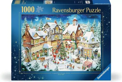 RAVENSBURGER Puzzle Vánoční vesnička / 1000 dílků / 70 x 50 cm