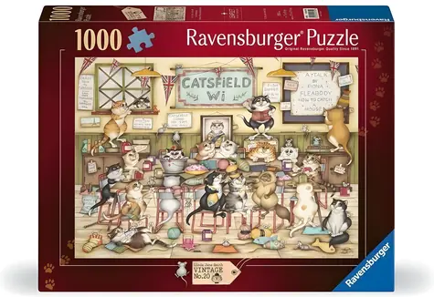 RAVENSBURGER Puzzle Vintage č.2: Kočičí smršť / 1000 dílků
