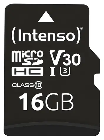 Intenso microSDHC Professional 16GB / Paměťová karta / UHS-I (U1) / Class 10 / 90 MB/s / vč. SD adaptéru