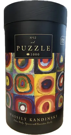 INTERDRUK Puzzle Art 12: Barevná studie: Čtverce se soustřednými kruhy / 1000 dílků