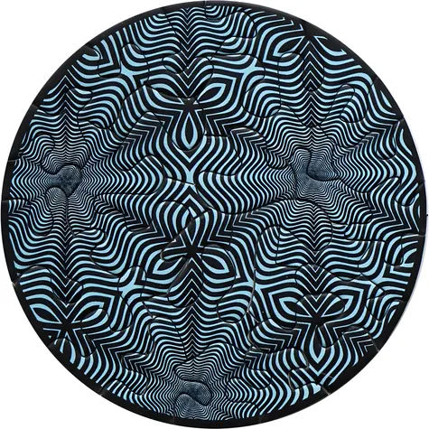 CURIOSI Kulaté puzzle Picoli: Květina / 33 dílků / průměr 9 cm