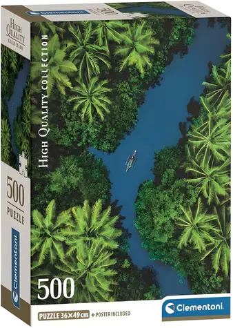 CLEMENTONI Puzzle Řeka v tropické džungli / 500 dílků / od 14 let