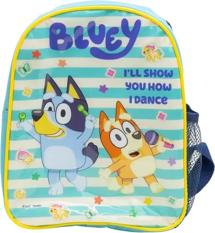 STOR Předškolní batoh Bluey / Dětský batoh / 25 × 19 cm / Síťovaná kapsa na láhev