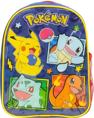 STOR Předškolní batoh Pokémon / Dětský batoh / 25 × 19 cm / Síťovaná kapsa na láhev