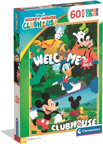 CLEMENTONI Puzzle Mickeyho klubík MAXI / 60 dílků / od 4 let