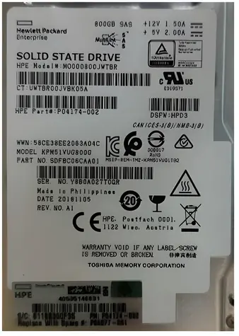 HPE 800GB (P06577-001) / SSD / 2.5" / SAS / Mixed Use / SFF / SC