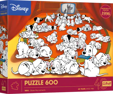 TREFL Puzzle Disney: 101 dalmatinů / 600 dílků / 60 x 40 cm