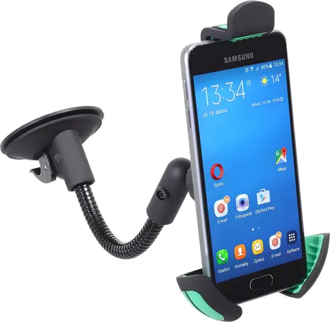 Compass Držák telefonu a GPS MAX černá / Držák do auta / přísavka / rameno 15 cm / otočný 360°