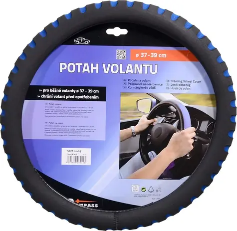 Compass Potah volantu SOFT modrý / Potah volantu / 37-39 cm / Pěnový materiál