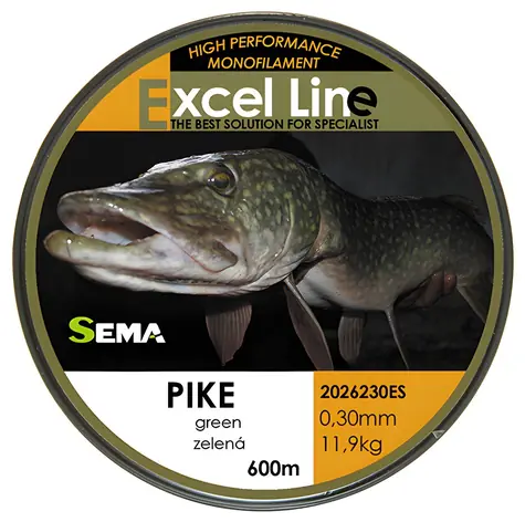 Sema Pike / Rybářský vlasec / 600 m / 0,33 mm / 13,1 kg