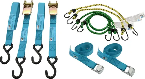 Compass Upínací sada TÜV/GS / Upínací sada / 8 ks / 250 daN / Ráčna a spona