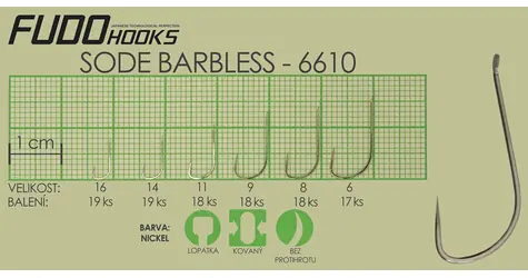 Fudo Hooks® Sode BRL / Háček / vel. 16 / 19 ks
