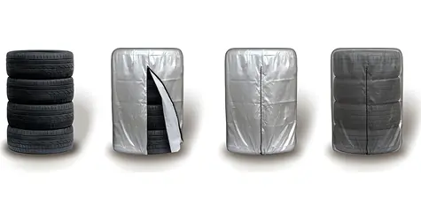 Compass Obal na pneumatiky 62x96 cm / Obal na pneumatiky / Zip / Pro ráfky 13-16" / Polyester