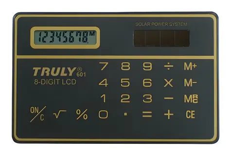 Truly 601 / Kapesní kalkulačka / 8místný displej / Odmocnina / Automatické vypnutí
