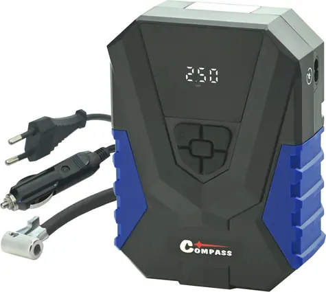 Compass SPACE / Kompresor 12V/230V / digitální displej / Auto-stop / LED + SOS