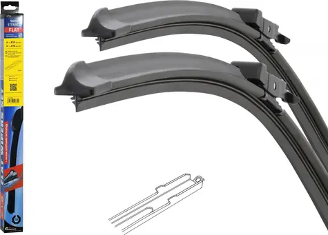 Compass Stěrače FLAT SLOT 610+410 mm / Stěrač / plochý / sada řidič + spolujezdec