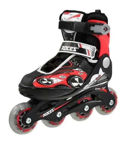 Roces COMPY 4.0 Boy černá, červená / Kolečkové brusle / vel. S (30-33) / ABEC 3 / kolečka 64x24 mm