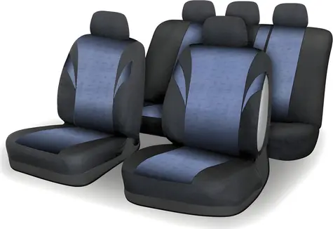 Compass POLY modré / Autopotahy / sada 9 dílů / s bočním airbagem